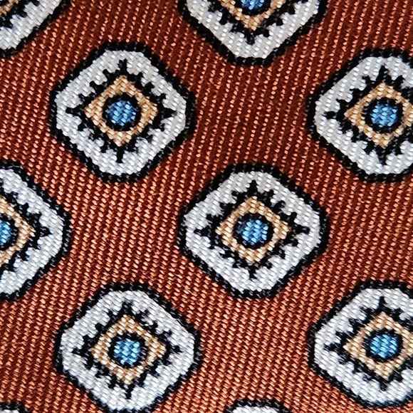 VTG Burt Pulitzer Tie Made Exclusively for Lytle Pressley Clothiers bunt orange - Picture 6 of 9